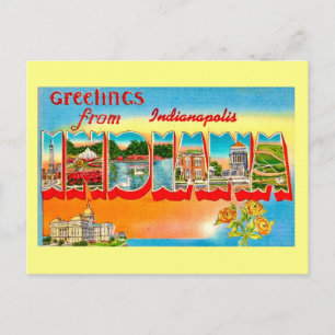 Oude Indiana wenskaart Briefkaart