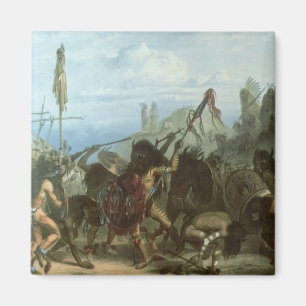 Oude Indianen, Bizonsdans door Karl Bodmer Magneet