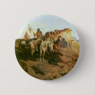 Oude Indianen, Roofdieren van de Prairie, Seltzer, Ronde Button 5,7 Cm