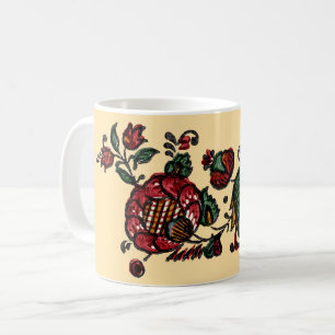Oude Indiase katoenen chintz stof Koffiemok