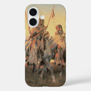 Oude inheemse Amerikanen, Piegans door CM Russell iPhone 16 Hoesje