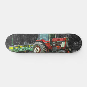 Oude internationale trekker schilderachtig skatebo skateboard