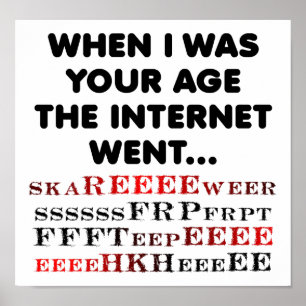 Oude Internet grap poster