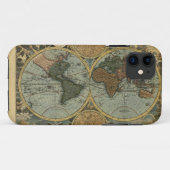 Oude iPhone-Wereldkaart Case-Mate iPhone Case (Achterkant (horizontaal))