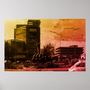 Oude Iraakse bagdad fontein Poster