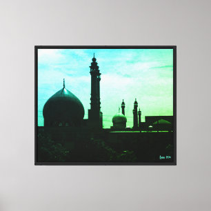 Oude Iran Qom-moskee van Fatima Canvas Afdruk
