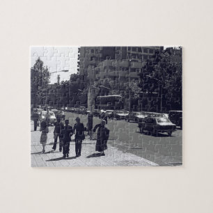 Oude Iran Teheran stadsstraat en mensen Legpuzzel