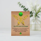 Oude Irish Blessing for Luck Parchment Briefkaart (Staand voorkant)