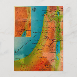 Oude Israëlische ansichtkaart Briefkaart