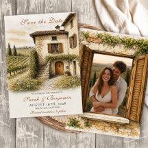 Oude Italiaanse Boerderij Foto Bewaar de Datum