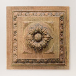 Oude Italiaanse terracotta floral plaque, rosette Legpuzzel