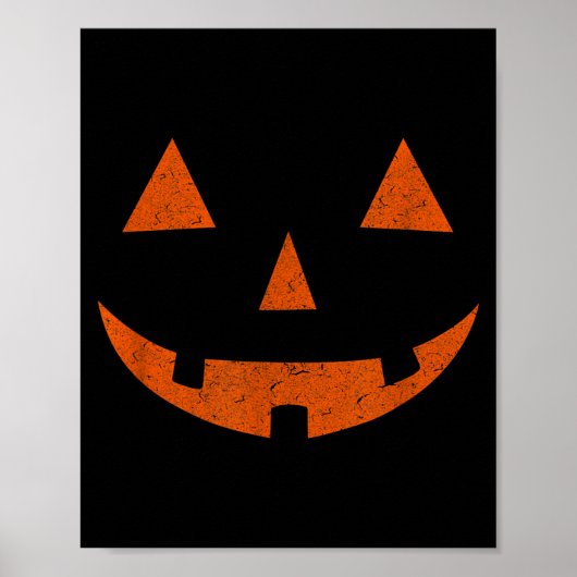 Oude Jack o Lantern JackoLantern Pompoen Gezicht Poster (Voorkant)