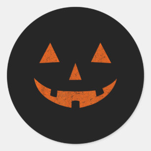 Oude Jack o Lantern JackoLantern Pompoen Gezicht Ronde Sticker