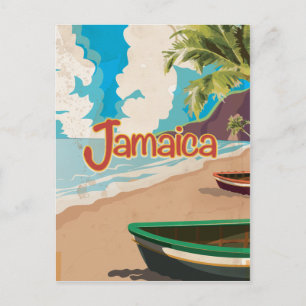 Oude Jamaica Reisposter Briefkaart