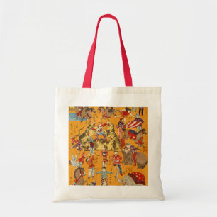 Oude Japanse Circusposter Ukiyo-e Kunst Tote Bag
