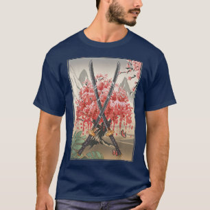 Oude Japanse Cultuur Sakura Cherry Blossom Kat T-shirt
