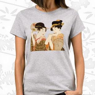 Oude Japanse Geisha-meisjes in Kimono's T-shirt
