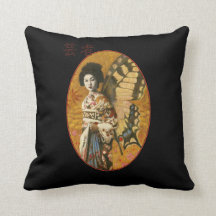 Oude Japanse Geisha Worpkussen