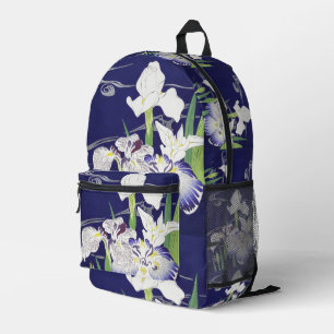 Oude Japanse Iris-kunstprint Kogyo Tsukioka Bedrukte Rugzak