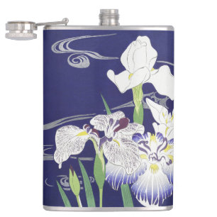 Oude Japanse Iris Kunstprint Kogyo Tsukioka Heupfles