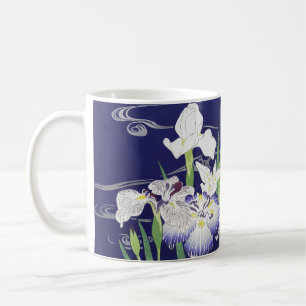 Oude Japanse Iris-kunstprint Kogyo Tsukioka Koffiemok