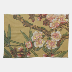 Oude Japanse Kersenbloesem Aziatische Bloemen Theedoek