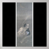 Oude Japanse kunst, Ghost met hoofd in zijn mond Poster (Voorkant)