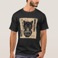 Oude Japanse Kunst Kittenliefhebber Cute Ramen Kat