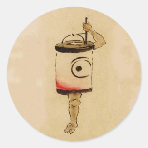 Oude Japanse Lantaarn Geest Ronde Sticker