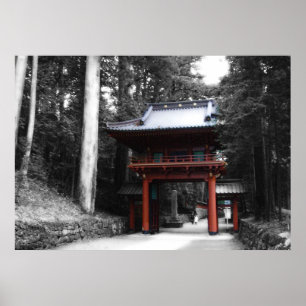 Oude Japanse poort Poster