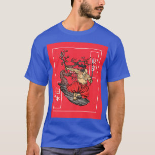 Oude Japanse Samurai Warrior Tokyo T-shirt