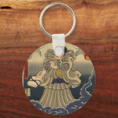 Oude Japanse schilderijen van Giant Toad Sleutelhanger (Voorkant)