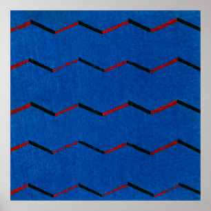 Oude Japanse Textiel Houtsnede Print Poster