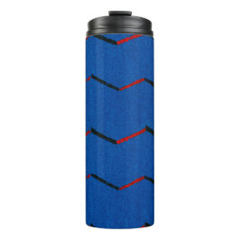 Oude Japanse Textiel Houtsnede Print Thermosbeker