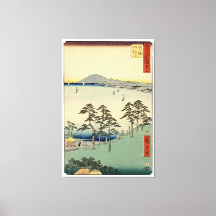 Oude Japanse Ukiyo-e drijvende wereld houtsnede Canvas Afdruk
