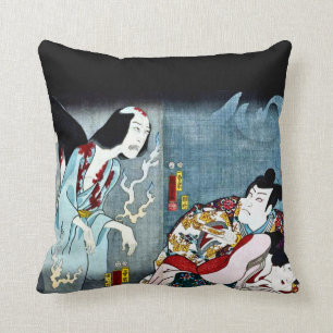 Oude Japanse Voorouderlijke Geesten Worp Kussen