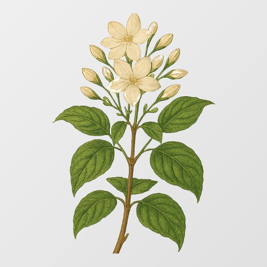 Oude Jasmijn Raamsticker (Vel)