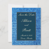 Oude Jeans sparen de Datum Kaart (Voorkant)