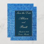 Oude Jeans sparen de Datum Kaart (Voorkant / Achterkant)