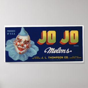 oude Jo Koolvis Melons Fruitkratellabels Poster