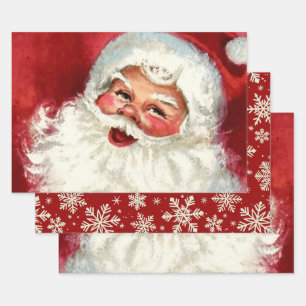 Oude Jolly Close-up van Sinterklaas Inpakpapier Vel