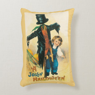 Oude Jolly Halloween-vogelverschrikker Ellen Claps Accent Kussen