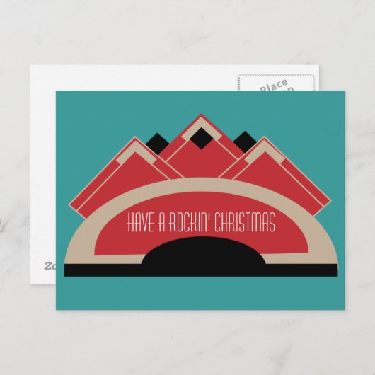 Oude Juke-box Feestdagenkaart (Voorkant / Achterkant)