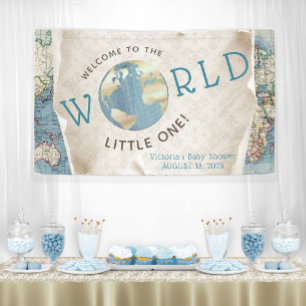 Oude Kaart Baby Shower Spandoeken