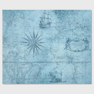 Oude kaart. cadeaupapier