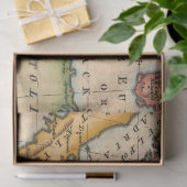 Oude Kaart Reeks 1 Ontwerp 6 Tissuepapier (Geschenk)