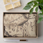 Oude Kaart Reeks 1 Ontwerp 7 Tissuepapier (Geschenk)