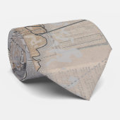 oude kaart stropdas (Opgerold)