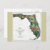 Oude kaart van 1856 Florida (Voorkant / Achterkant)