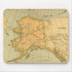 Oude kaart van Alaska (1894) Muismat